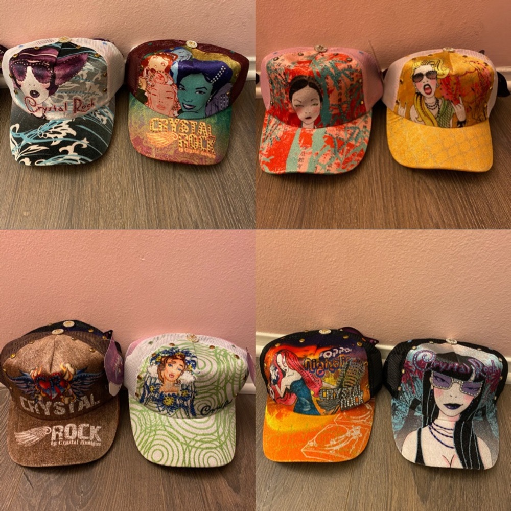 Crystal rock baseball caps